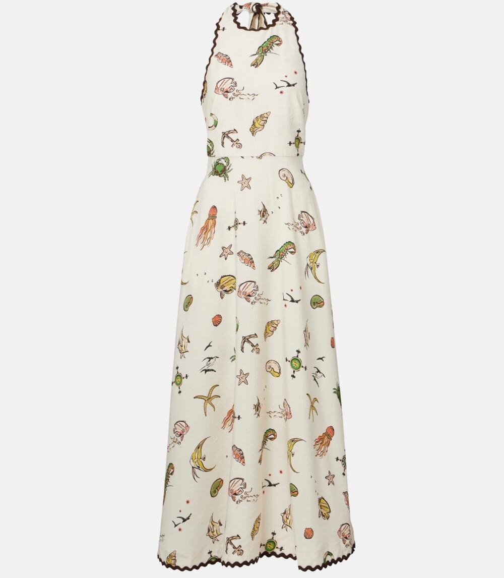 Alemais Printed halterneck maxi dress